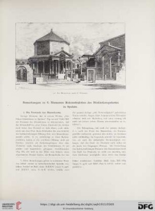 16: Bemerkungen zu G. Niemanns Rekonstruktion des Diokletianspalastes in Spalato