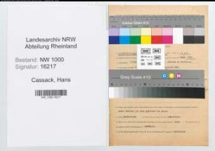 Entnazifizierung Hans Cassack, geb. 07.01.1901 (Beamter)