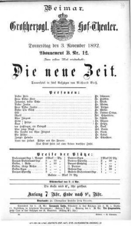 Die neue Zeit