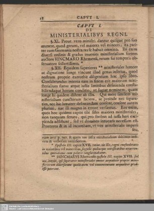 Caput I. De Ministerialibus Regni