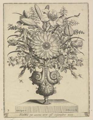Prunkvase mit Blumen (Kempener, de Bry, Blumenvasen, 3)