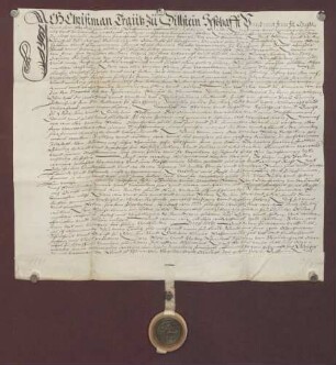 Gültbrief des Christmann Traut und seiner Frau Magdalena von Dillstein gegen die Stiftsverwaltung zu Pforzheim