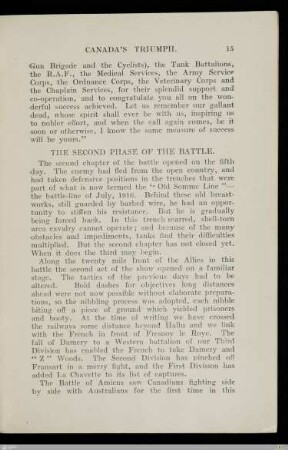 The second phase of the battle