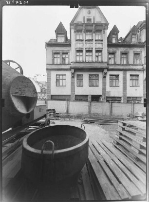 Plauen, Rädelstraße. Wohnhaus. Straßenfront (Teilansicht)