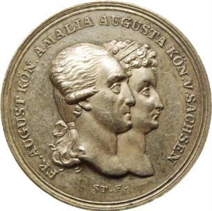 König Friedrich August I.und Marie Amalie Auguste - Goldene Hochzeit
