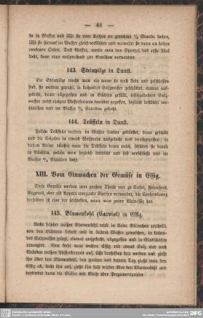 XIII. Vom Einmachen der Gemüse in Essig
