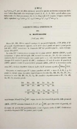 Soluzione della quistione 36.