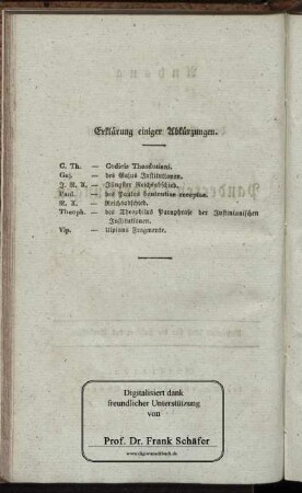 Erklärung einiger Abkürzungen