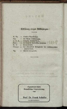 Erklärung einiger Abkürzungen