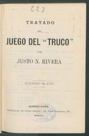Tratado del juego del "truco"