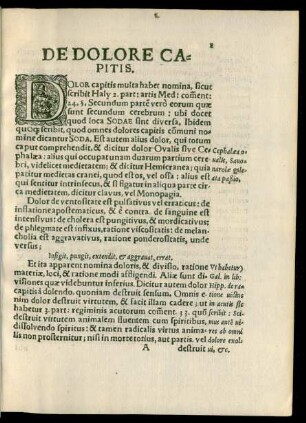 De Dolore Capitis.