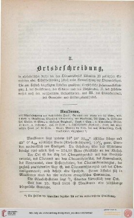 B: Ortsbeschreibung