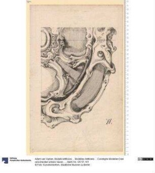 Modelli Artificiosi ... Modelles Artificiels ... Constighe Modellen [Van verscheyden silvere Vasen, ... gevonden ende geteechent] door E. Adam van Vianen ... [Uytgegeven door synen Soon Christiaen van Vianen Tot Uytrecht. en in Cooper geetst door] Theodor van Kessel [fecit aqua forti], Teil 3