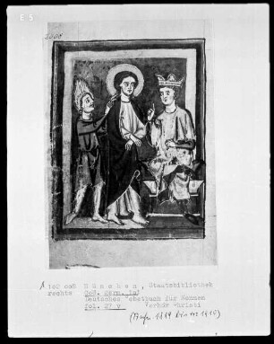 Deutsches Gebetbuch für Nonnen — Verhör Christi, Folio 27verso