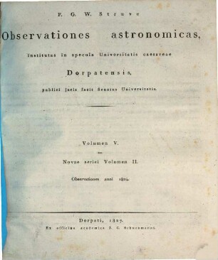 Observationes astronomicas, institutas in specula Universitatis Caesareae Dorpatensis. 5, Observationes anni 1824