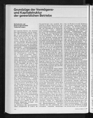 Grundzüge der Vermögens- und Kapitalstruktur der gewerblichen Betriebe