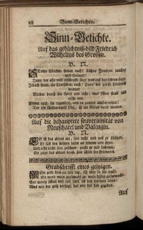 Sinn-Getichte.