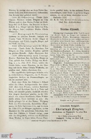 Vereins-Chronik