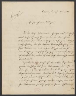 Brief an Jakob Josef Zuckmayer und Jakob Josef Zuckmayer : 26.05.1896