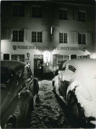 Freiburger Weinstube im Winter