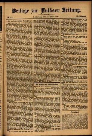 Zweite Ausgabe vom Samstag, den 16. Mai 1896.