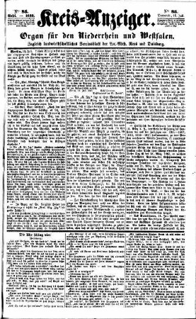 Kreisanzeiger. 1858-1865