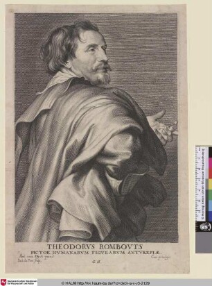 Theodorus Rombouts [Porträt des Malers Theodor Rombouts; Theodor Rombouts; Portret van de schilder Theodoor Rombouts]