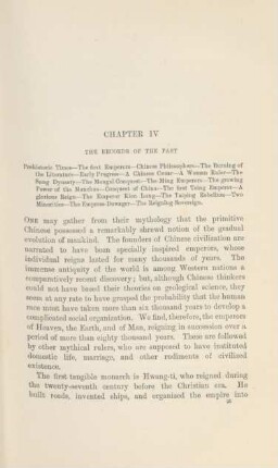 Chapter IV. The records of the past