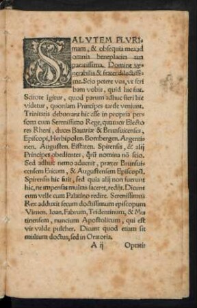 Salutem Plurimam, & obsequia mea ad omnia beneplacita tua paratissima ...