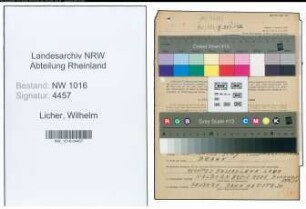 Entnazifizierung Wilhelm Licher , geb. 06.03.1898 (Biervertreter)