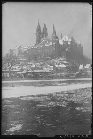Meißen. Blick auf Meißen im Winter
