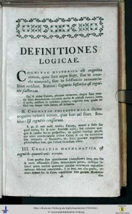 Definitiones logicae.