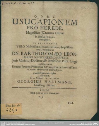 Usucapionem pro herede