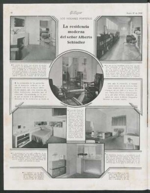La residencia moderna del señor Alberto Schindler : Los hogares porteños