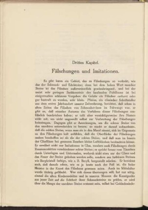 Drittes Kapitel. Fälschungen und Imitationen.