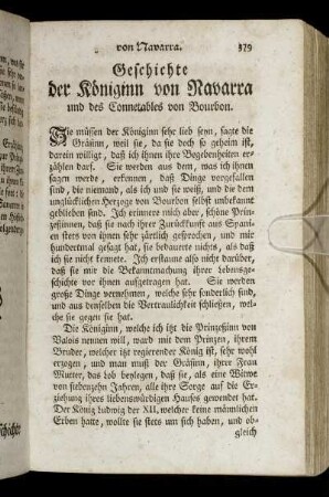 Geschichte der Königinn von Navarra und des Connetables von Bourbon