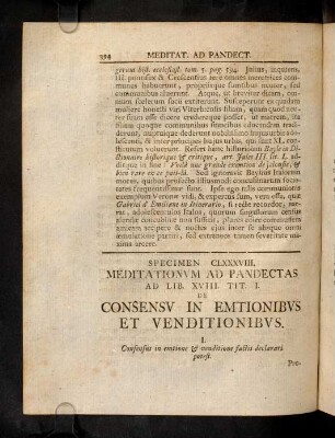 394-400, Sp. 188. De Consensu in emtionibus & venditionibus