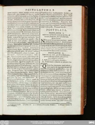 Postulatum II. Tam certo ea credi, quae hic prohabuntur, quam cerduntur reliqua, quae paris roboris ratinibus nituntur.
