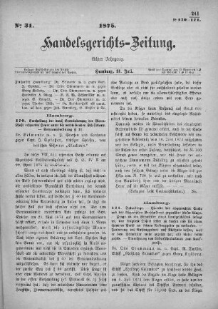 No. 31. 31. Juli 1875