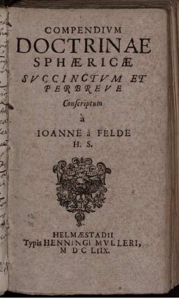 Compendium Doctrinae Sphaericae