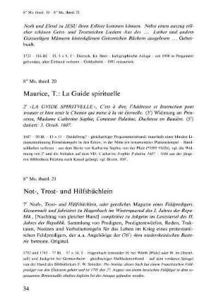 8° Ms. theol. 20 - 8° Ms. theol. 29