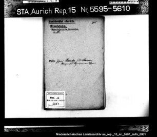 Hausierkonzessionen und -gesuche: Johann Hinrichs aus Schirum, Uhrenreiniger