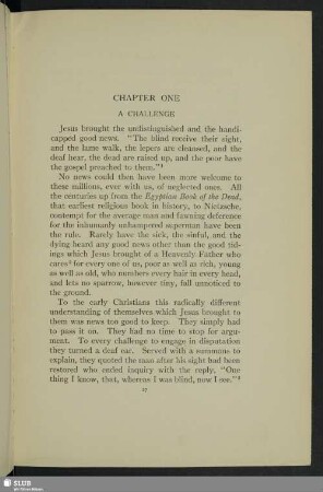 Chapter One. A Challenge