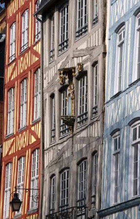 Frankreich. Haute Normandie. Seine Maritime. Rouen. Fachwerkhäuser in der Rue Martainville