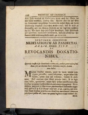 1248-1251, Sp. 437. De Revocandis donationibus