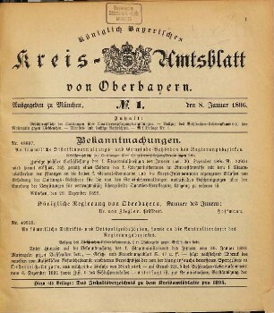 Königlich-bayerisches Kreis-Amtsblatt von Oberbayern. 1896