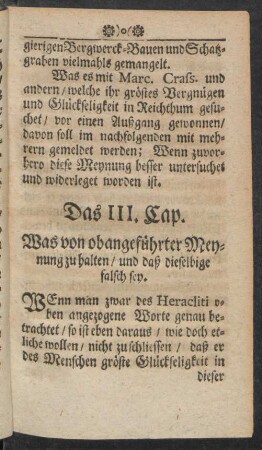 Das III. Cap. Was von obangeführter Meynung zu halten sey / und daß dieselbige falsch sey