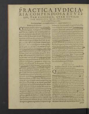 Practica iudiciaria compendiosa et utilis