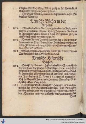 Teutsche Bücher in der Artzeney.