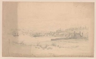 Ansicht der Stadt Flensburg von Norden